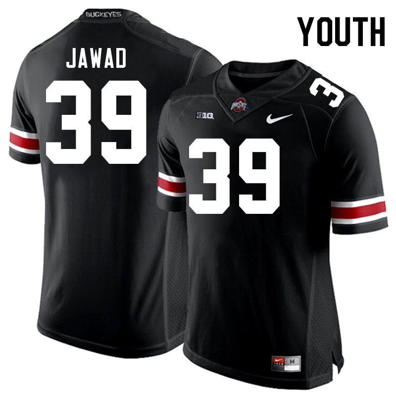 Ohio State Buckeyes Hadi Jawad Youth #39 Authentic Black College Football Jersey 2404XRWN6